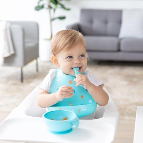 Bumkins Bibs, Silicone Pocket for Babies, Baby Bib for Girl or Boy, for 6-24 - Image 4
