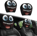 2PCS Funny Cartoon Car Headrest Covers, Cute Funny Cartoon Eyes Car Seat Head by SSFUN