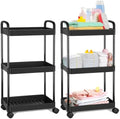 Barydat Baby Diaper Cart 3-Tier Movable Diaper Caddy Organizer Rolling Plastic by home