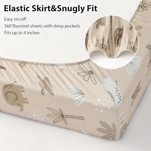 Baby Bedside Bassinet Sheets Fitted, 33”x20” Compatible - Image 4