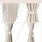 Hion Magnetic Curtain Tiebacks White 2pcs, Curtain Holdbacks Hooks Holders - Image 5