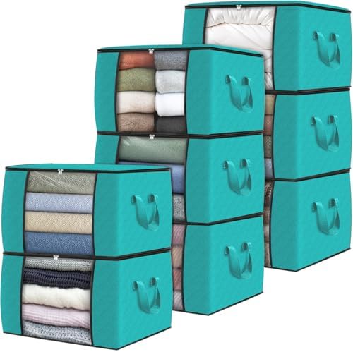 Fab totes 8 Pack Storage Bags for Clothes Blanket Storage Bins by Fabtotes