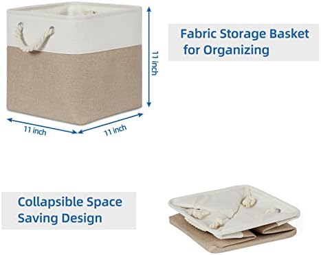 Temary Cube Storage Bins 11 x 11 Fabric Storage Baskets 4 Pack Storage Cubes - Image 7