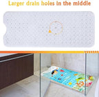 Secopad Bathtub Mat Non Slip, Cartoon Bath Tub Mat, Swimming Kid - Image 5