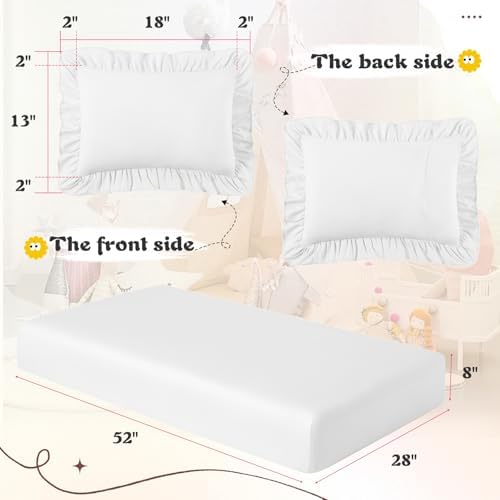 KKJIAF 3 Piece White Toddler Sheet Set - Image 5