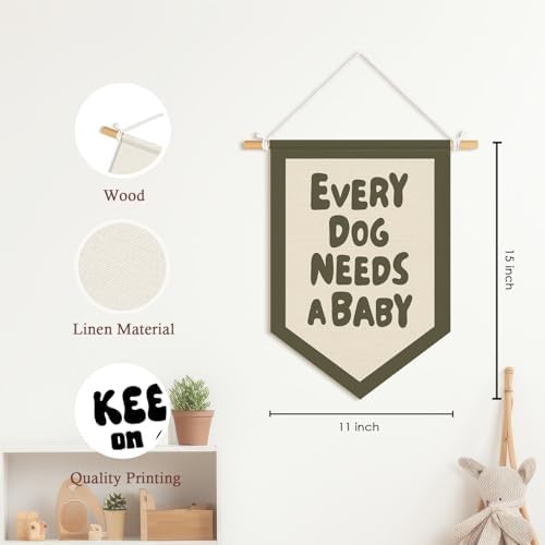 Baby Shower Decor, Every Dog Needs a Baby Wall Pennants Banners - Image 7