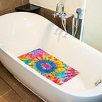 Bathtub Mat Non Slip 26.8x15.1In, Tie Dyed Spiral Bath Mat - Image 5