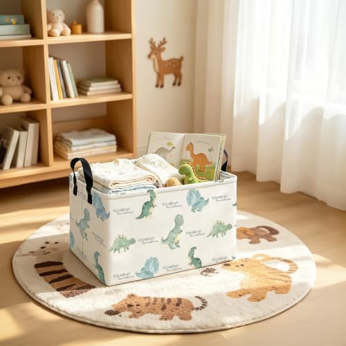 Rectangular Dragon Fabric Storage Basket - Image 3