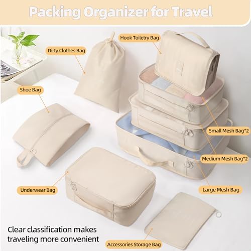 10 Pcs Set Packing Cubes - Image 3