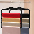 2 Pack Non-Slip Velvet Pants Hangers, Magic Space Saving Closet Organizers by JUUBAOOPN