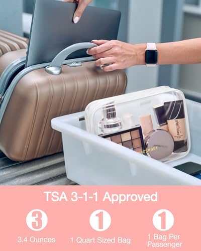 BAGSMART Clear Toiletry Bag 3-Pack TSA Approved Water-Repellent - Image 3