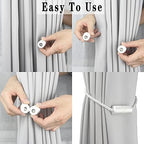 Magnetic Curtain Tiebacks Holdbacks Decorative Tie Backs - Image 4