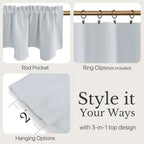 NICETOWN Greyish White Camper RV Curtain Valance - Image 3