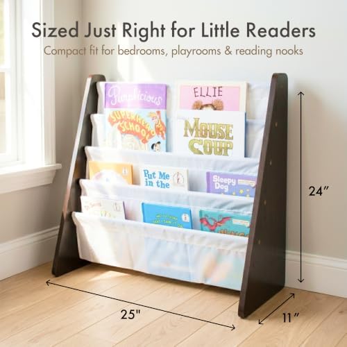 Humble Crew Kids Bookshelf, Montessori Front Facing Toddler Bookcase 4 Tier - Image 2