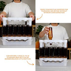 24-Bottle Wine Bottle Drying Rack | Stackable | White - Image 5