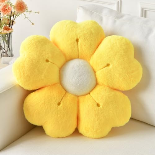 Flower Pillow, Cute Daisy Decorative Throw Pillows, 15 Inches by Ddliury
