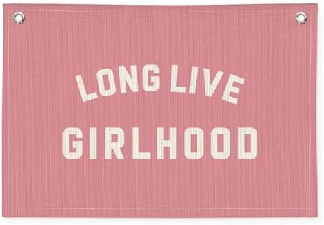 Long Live Girlhood Banner, Girls Baby Nursery Decor, Toddler Girl Room Decor by Wheatwin
