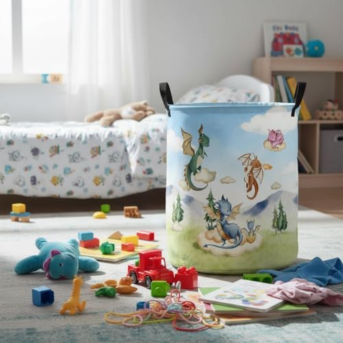 Baby Laundry Basket Baby Nursery Hamper Kids Laundry Basket Toy Storage Bin - Image 4