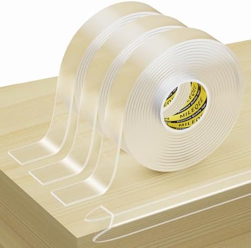 Clear Edge Protector Strip, 3 Pack x 0.8in x 9.84FT by MILEQEE