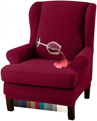 Granbest Premium Water Repellent Wingback Chair Cover 2-Piece High Stretch by Granbest