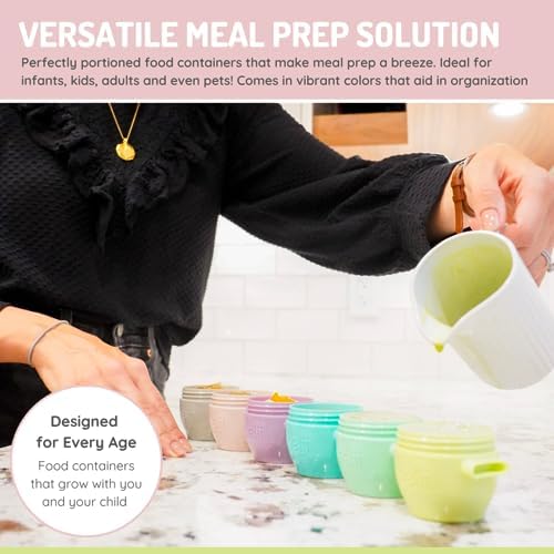 melii Snap & Go Baby Food Storage Containers | 6 Pack 2 oz, Stackable Snack - Image 6