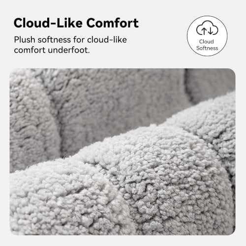 GRANNY SAYS Gray Bathroom Rug 36" x 24", Non-Slip Microfiber Bath Mat - Image 3