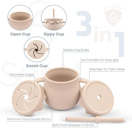 BPA-Free Non-Toxic Silicone Baby Feeding Set – Suction Plate, Bib & Cup – - Image 3