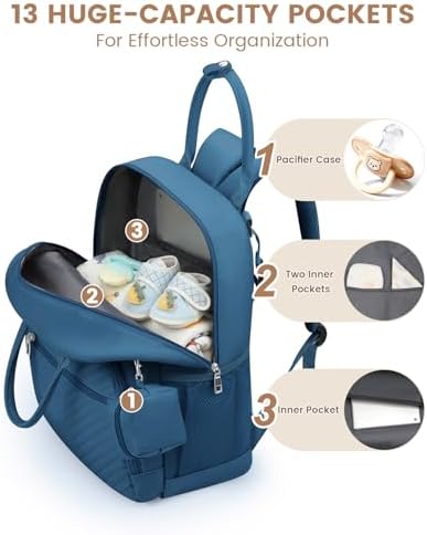 Pritent Diaper Bag Backpack, Baby Bag Backpack Baby Essentials - Image 5