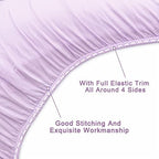 FLXXIE 4-Piece Microfiber Toddler Bedding Set, Light Purple - Image 3