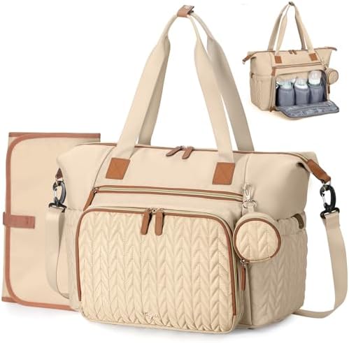 Diaper Bag Tote, Large Baby Hospital Bag by Tonyeee