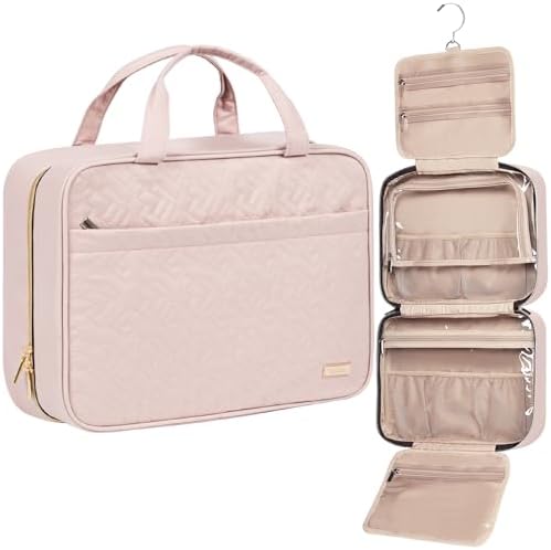 NISHEL Travel Toiletry Bag for women, Portable Hanging Organizer for by NISHEL