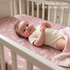 Pack and Play Mattress Sheets Fitted, 3 Pack Mini Crib Sheets - Image 3