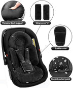TinlyFinly Newborn Car Seat Insert, Head and Body Support, Reversible Infant - Image 6
