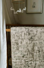 Oilo Vintage Safari Crib Bedding Set, 5-Layer Organic Cotton Muslin Crib Quilt - Image 7