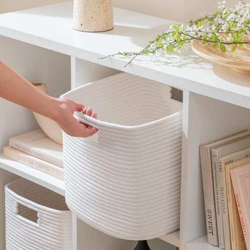 UBBCARE Storage Cubes 11 Inch, Cotton Rope Woven Baskets - Image 4