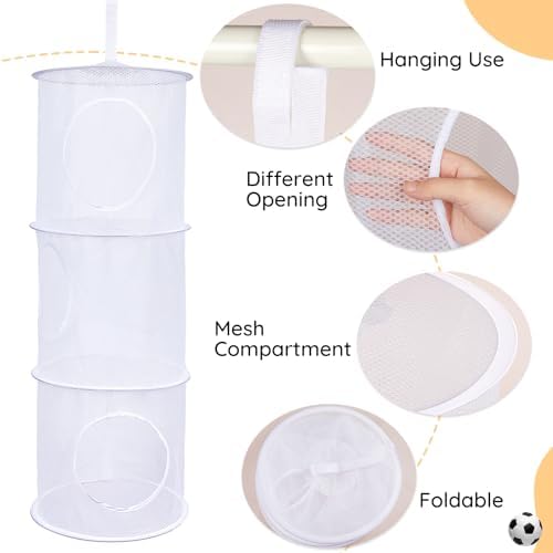 Basumee Hanging Stuffed Animals Storage, 2 Pack Mesh Plush Storage - Image 3