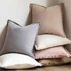 Foindtower Decorative Linen Fringe Lumbar Throw Pillow Covers Cozy Boho - Image 6
