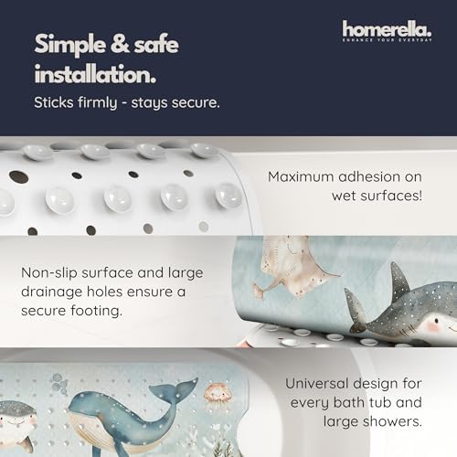 homerella Bathtub Mat Non Slip Kids 40x16 Baby Bath Mat Non Slip Anti Mold - Image 4