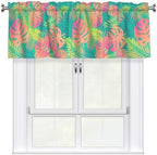 Tropical Leaf Kitchen Window Valance 54x18 Inch by XBFCDN