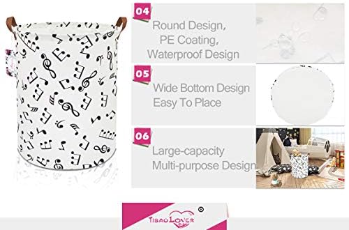 19.7" Large Sized Waterproof Foldable Canvas Laundry Hamper Bucket - Image 4