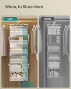 SONGMICS Widended Hanging Closet Organizer and Storage - Image 4