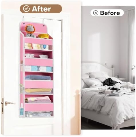 Over the Door Organizer, 4 Large Pocket Hanging Storage - Image 6