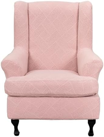 CRFATOP Wingback Chair Covers Stretch Armchair Slipcovers by CRFATOP