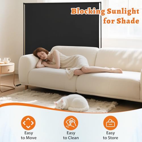 Room Divider Single Panel, Fabric Portable Privacy Screen Wall Divider - Image 3