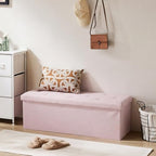 DUMOS 43 Inch Folding Storage Ottoman Bench, Large Ottoman - Image 2