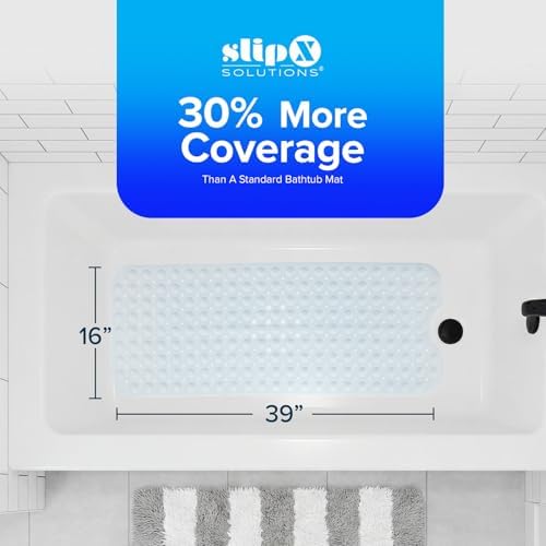 SlipX Solutions 39x16 Extra Long Non Slip Bath Mat, Tub & Shower - Image 5