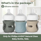 3Pack Silicone Sleeves for Philips Avent Natural Glass Baby Bottles - Image 3