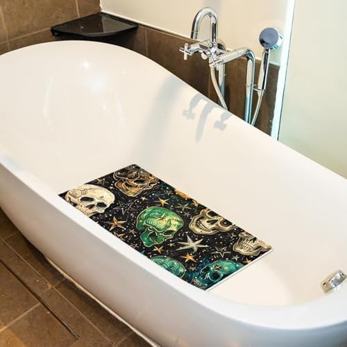Shower Mat Non Slip, Skulls and Star Anti Slip Bath Mat - Image 5