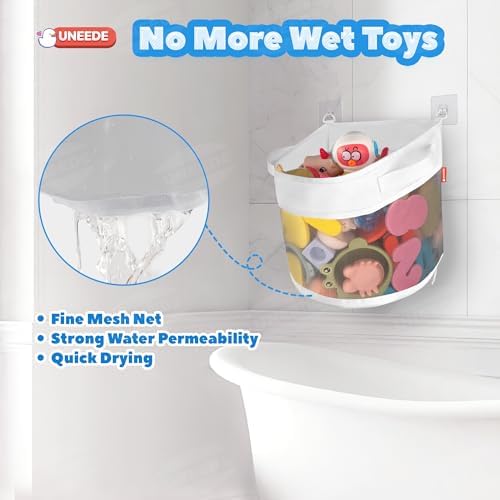 UNEEDE Bath Toy Organizer, 4.15 Gallons Bathtub Toy Storage Organizer - Image 5