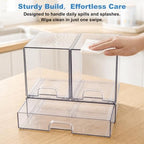 Clear Baby Bottle Organizer, 3-Piece Modular Stackable Acrylic Bins Set - Image 6